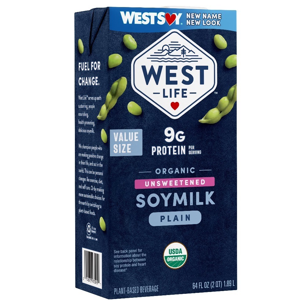 Organic Unsweetened Soy Milk Shelf Stable 3 Pack 64 fl oz Each