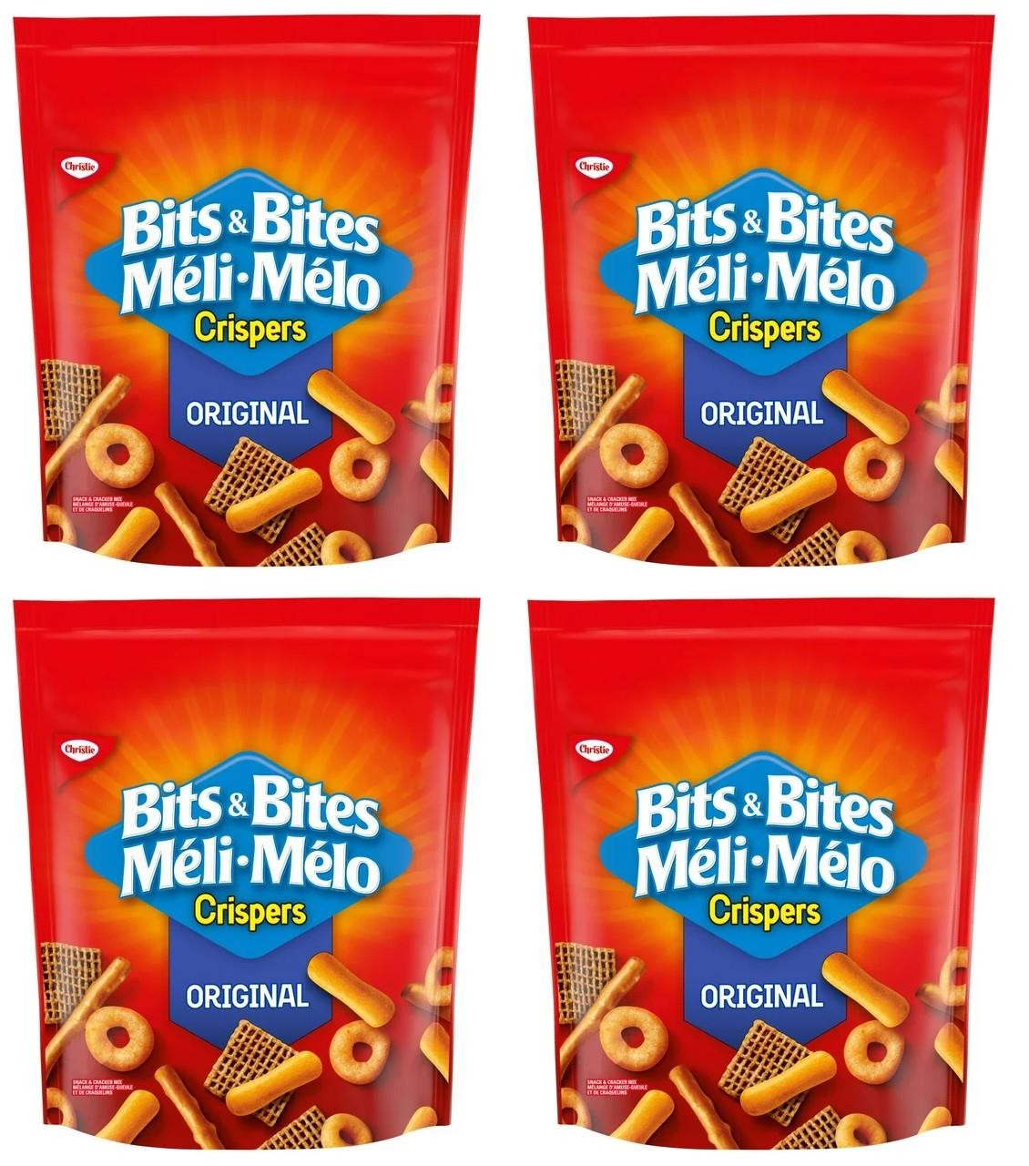 Crispers Bits & Bites Original Snack and Cracker Mix, 145g (4 Pack)