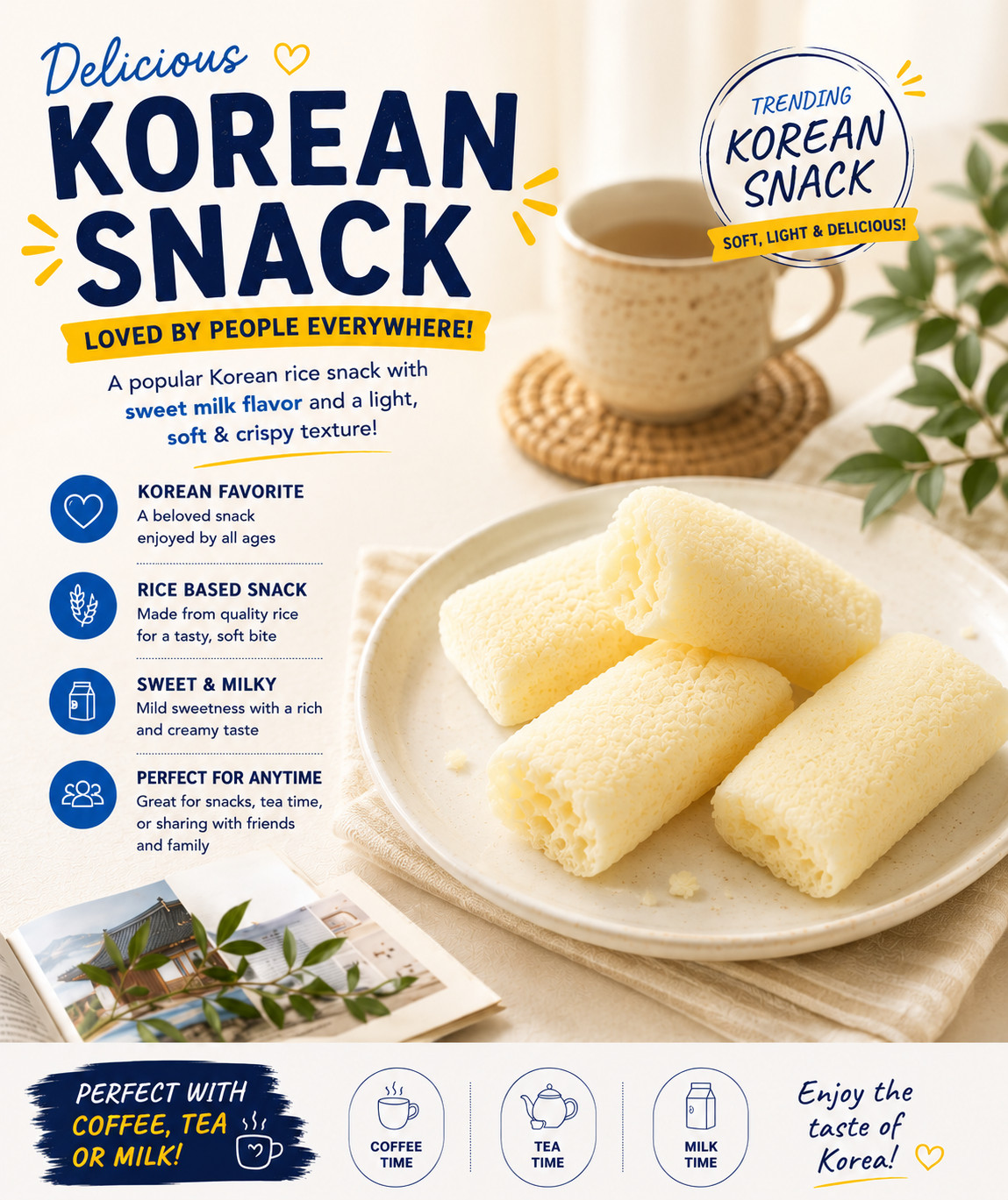 Milk Classic Korean Rice Snack Variety Pack Banana & Milk 2 Pack