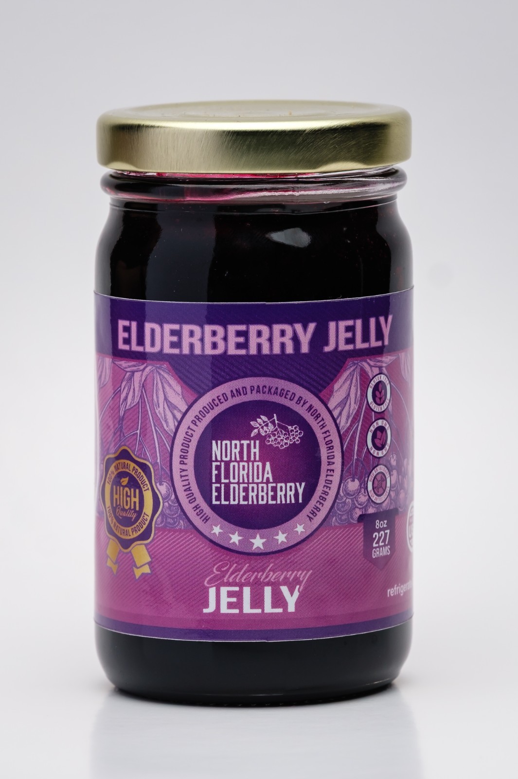 Farm Fresh Elderberry Jelly – American Grown – Naturally High in Antioxidants