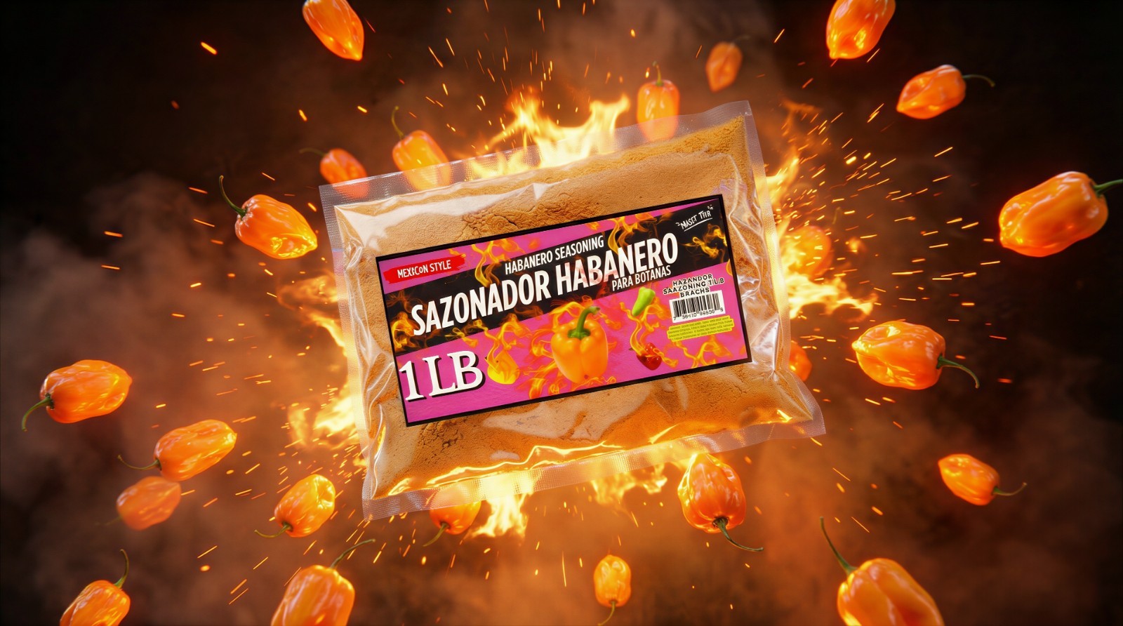 Habanero Seasoning Powder 5 LB – Spicy Chili Blend for Corn, Snacks, Beef Jerky