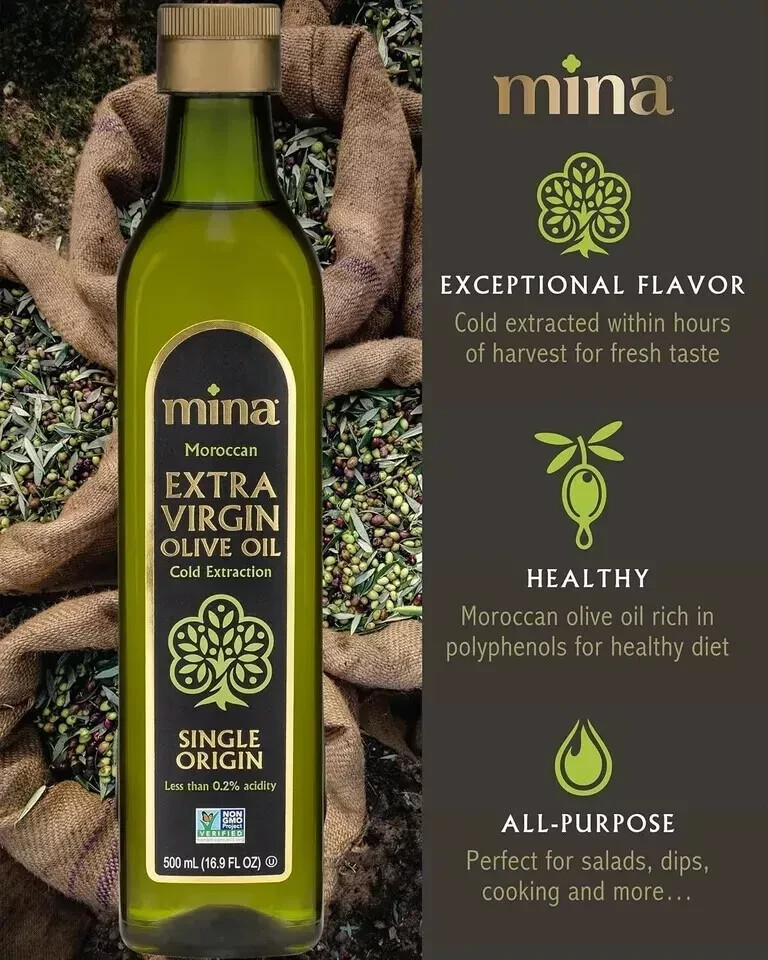 Extra Virgin Olive Oil, New Harvest, Polyphenol Rich Moroccan Olive Oil