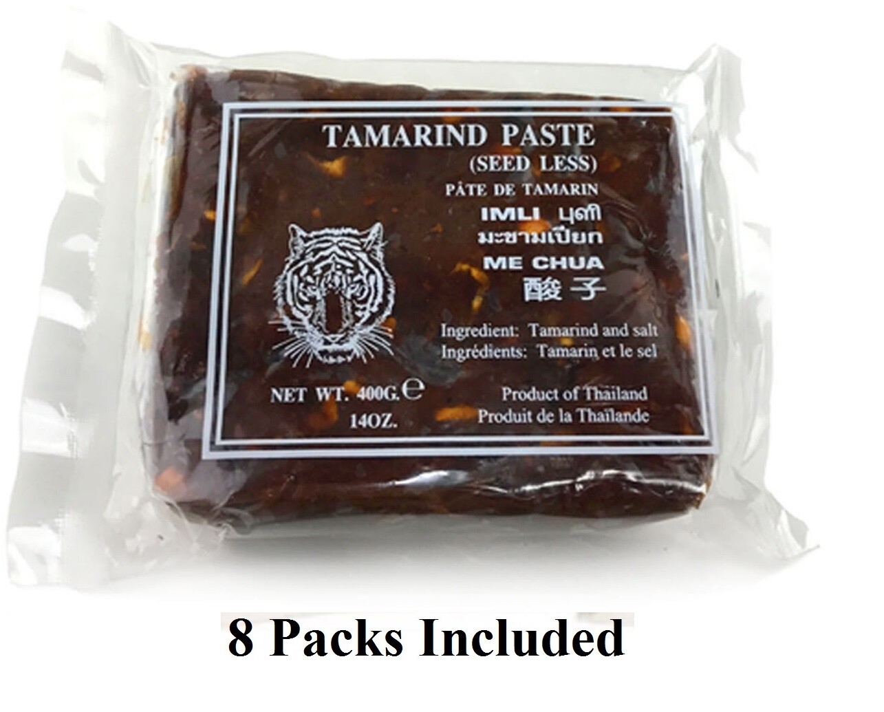8x14oz Wet Tamarind Paste,Sour Tamarind Paste Seedless Tamarido Product Thailand
