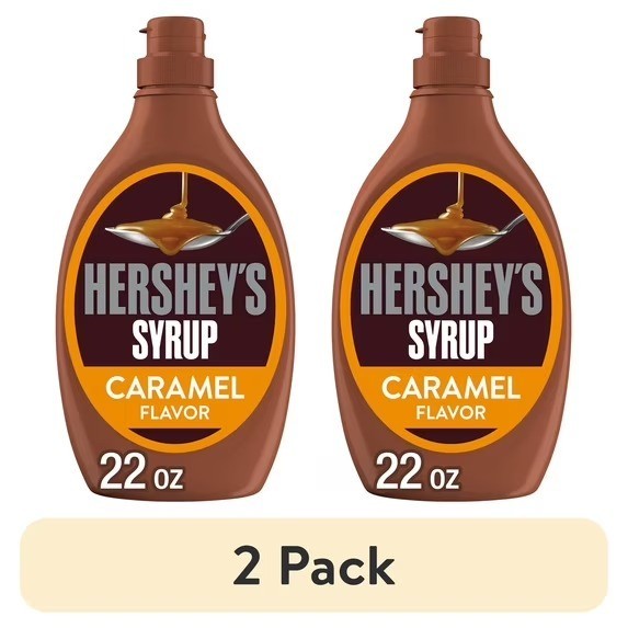 Hersheys Caramel Syrup 22 oz Bottles Pack of 2 Dessert Ice Cream Topping