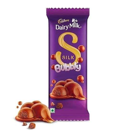 Cadbury Dairy Milk Silk Bubbly Chocolate Bar, 112 Grams | Pack of 5
