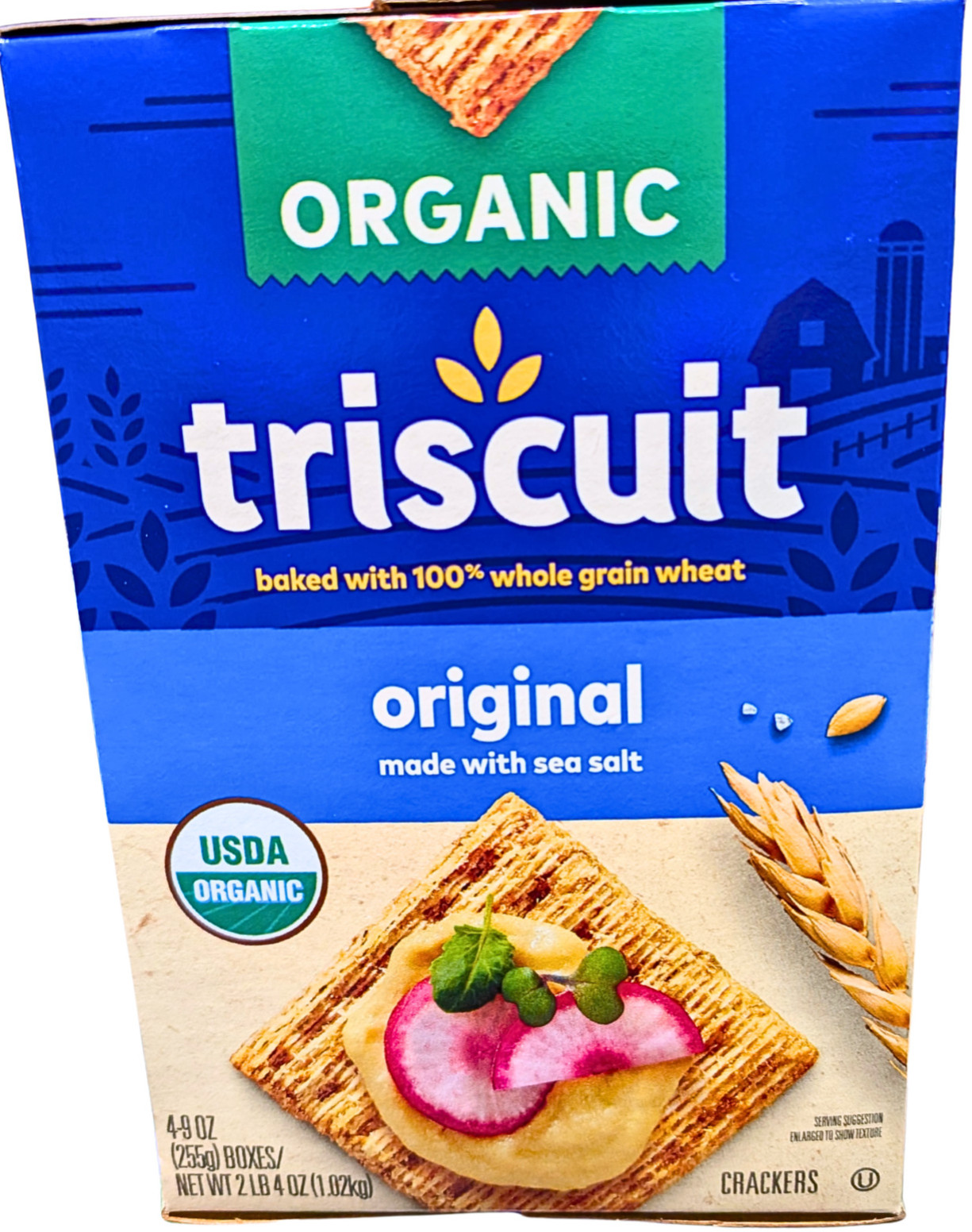 Nabisco Original Triscuit Organic Sea Salt 4×9 Ounce Box EXP 05/2026