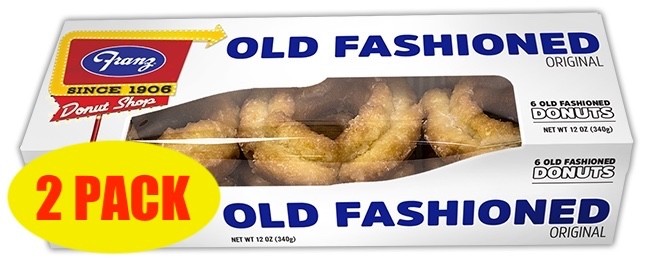 Franz Old Fashioned Origin Donuts 2 PACK – 6 @ Pack Classic Bakery Style FRESH