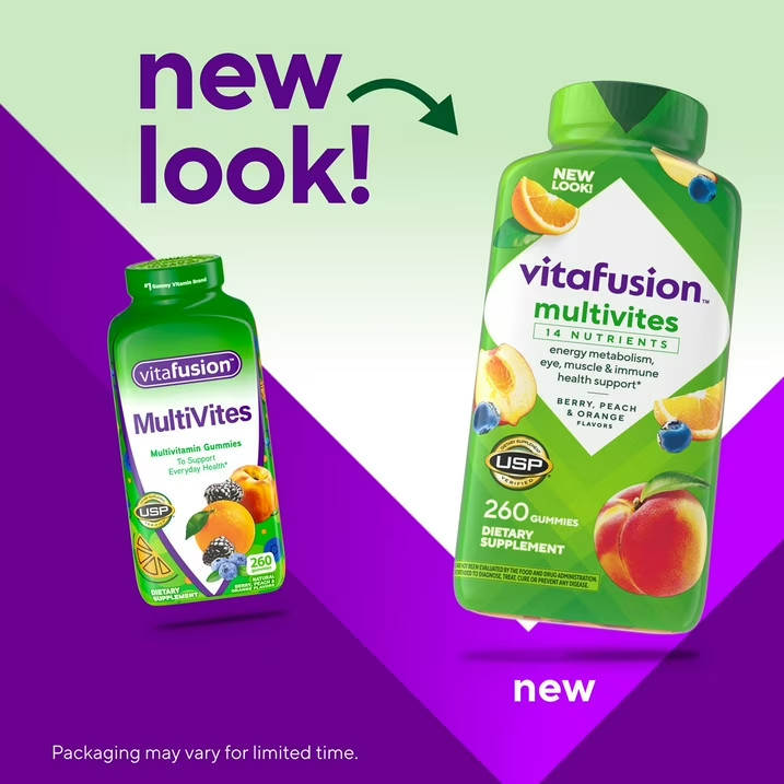 Vitafusion Multivites Daily Multivitamin for Men and Women Gummy Vitamins,260 ct