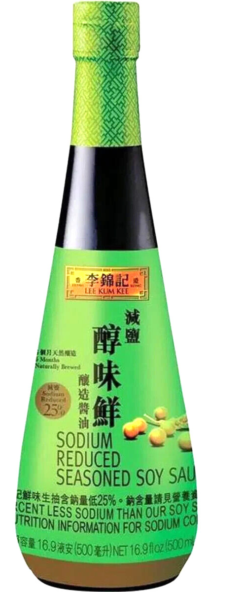 Lee Kum Kee Sodium Reduced Seasoned Soy Sauce 16.9 oz ( Pack of 12 )~07/2026
