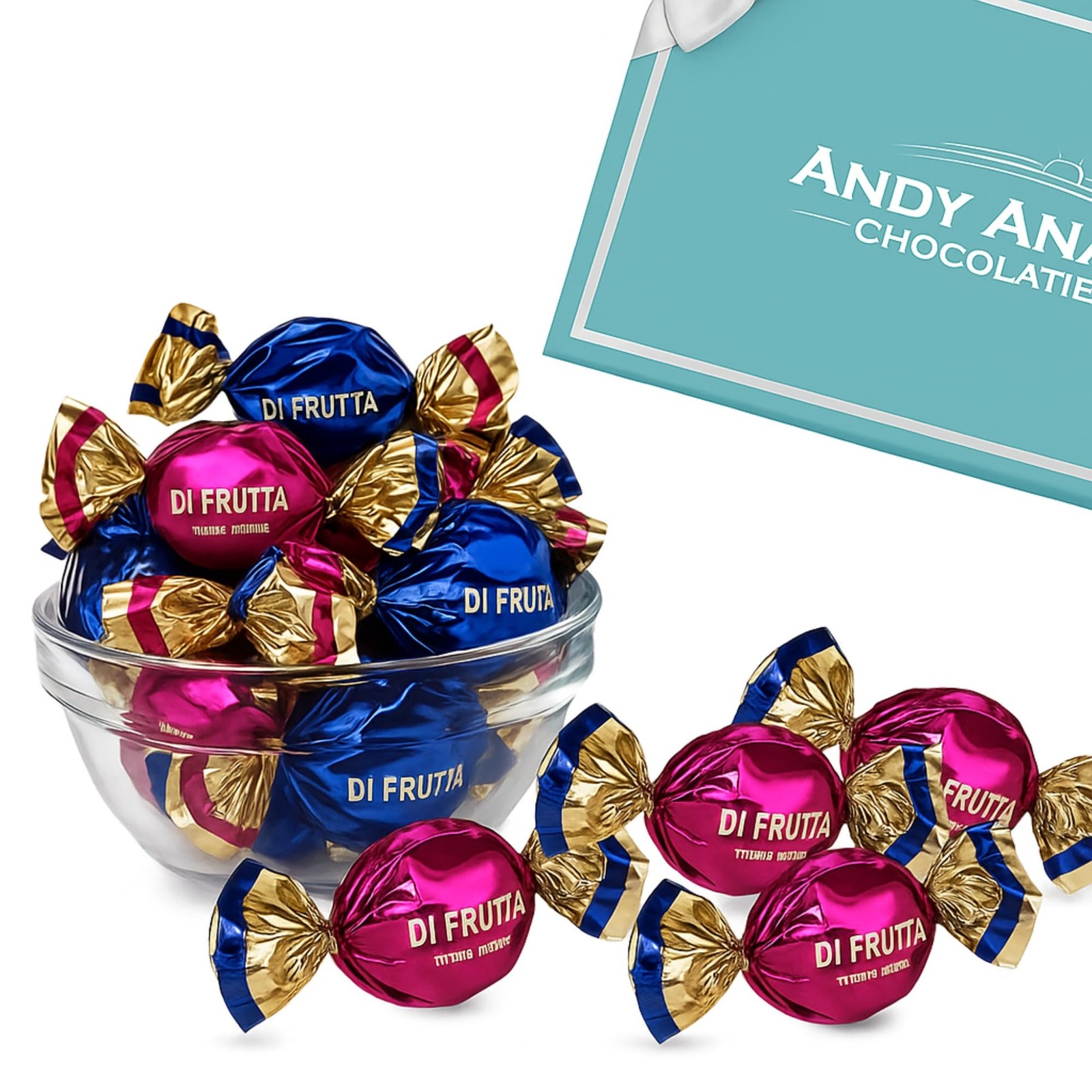 Andy Anand Italian Sugar-free Fruit Flavored Hard Candy Mega Pack of 6 flavors
