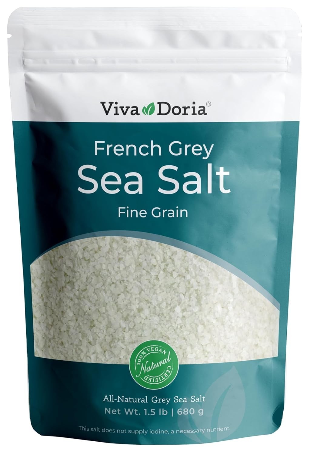 French Light Grey Sea Salt Sel Gris 24 oz Natural Gourmet Sea Salt