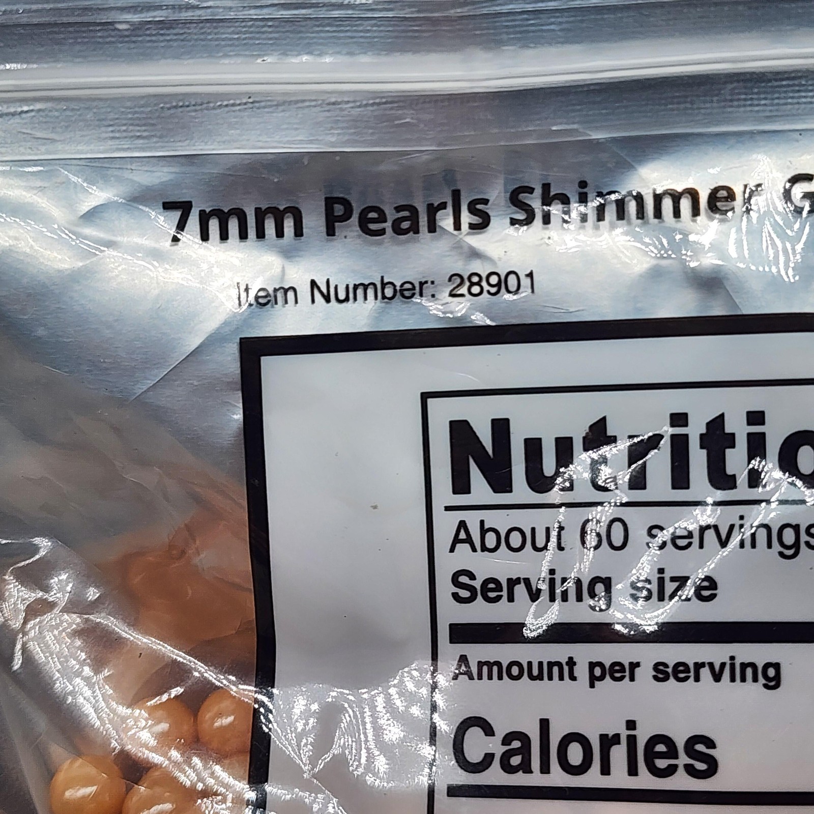 DecoPac Candy Pearls 7mm Shimmer Gold Sugar Sprinkles 2 Lb Bag Decor Topping