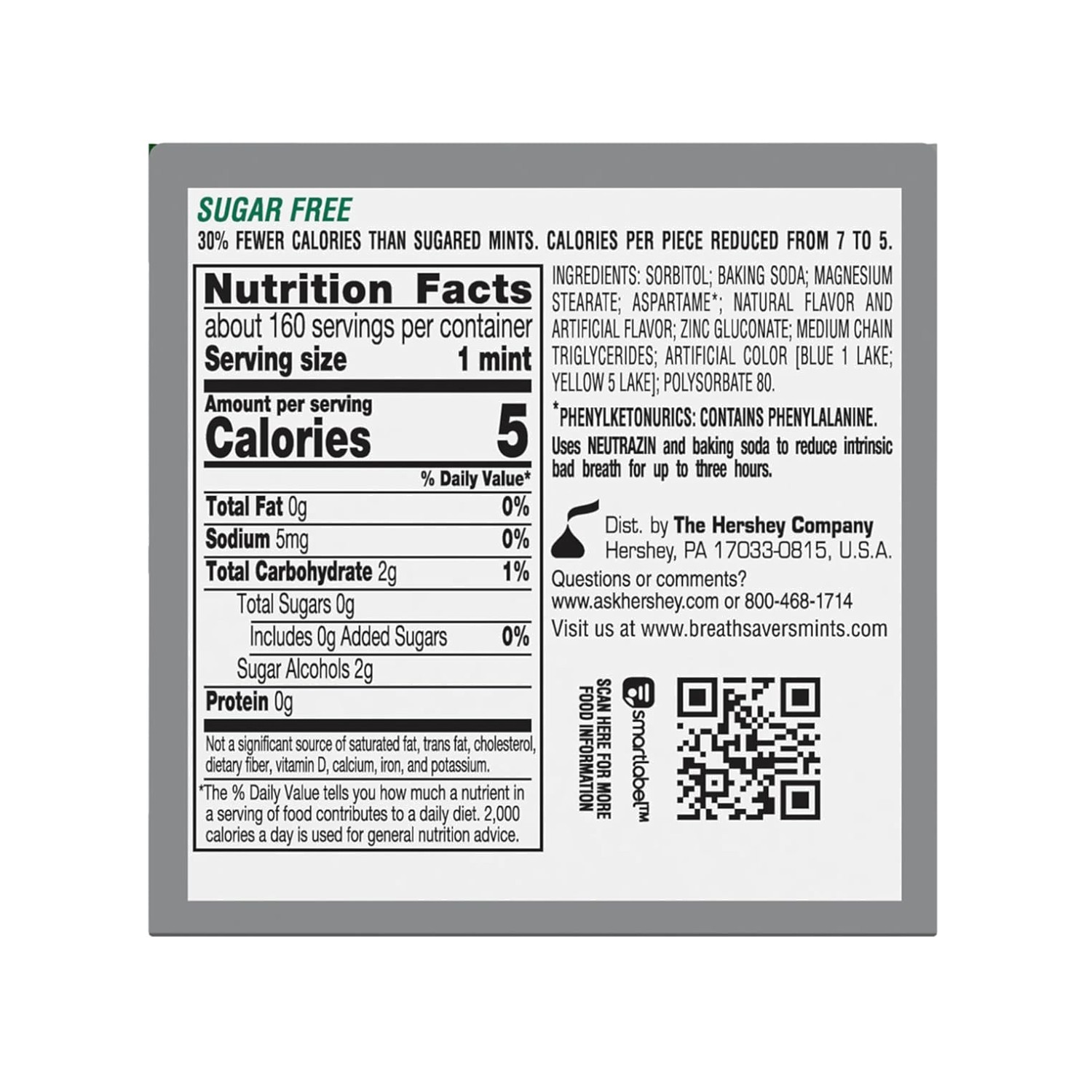 Spearmint Sugar-Free Mints 1.27 oz – Pack of 8