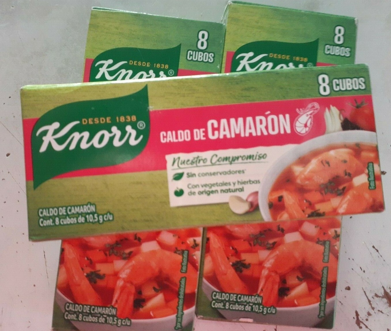 3 Pack Knorr Camaron Bouillon Cubes (8 cubes per pack–24 cubes total)