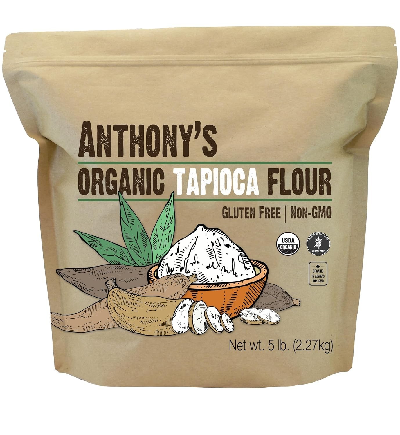 Organic Tapioca Flour Starch, 5lbs