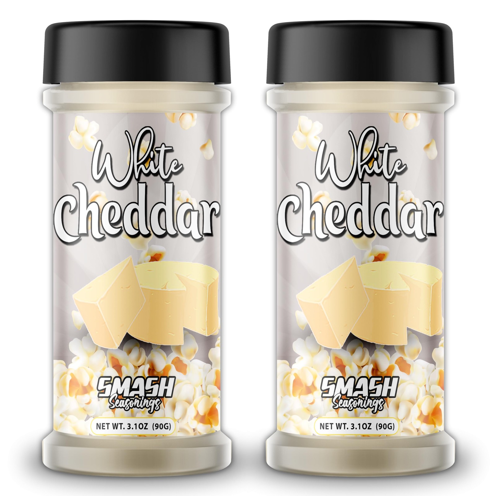 White Cheddar Cheese Powder – Premium Cheesy Popcorn 3.1 Ounce (Pack of 2)