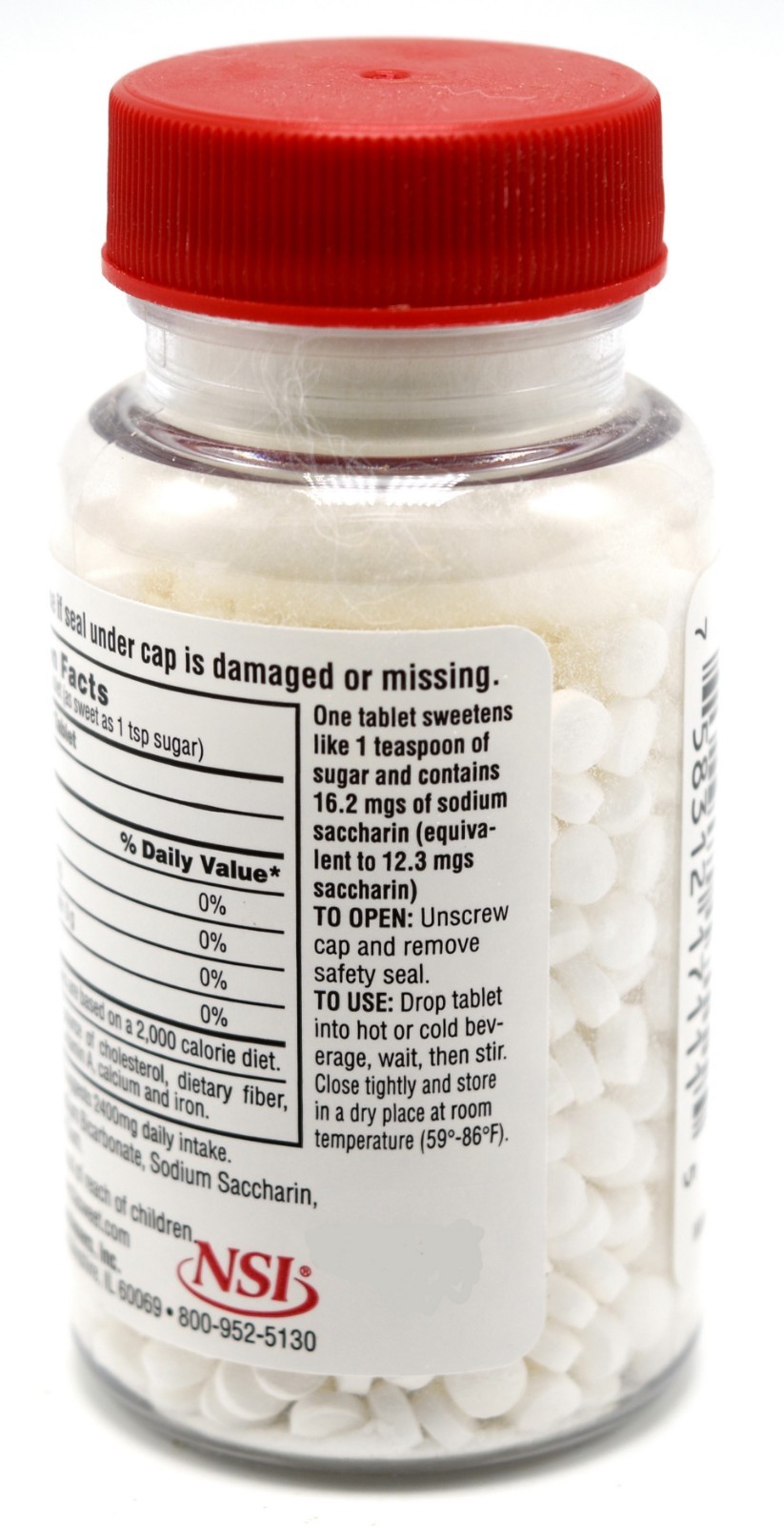 1000-Tablet Bottle 1/4 Grain Necta Sweet Saccharin Tablets NectaSweet