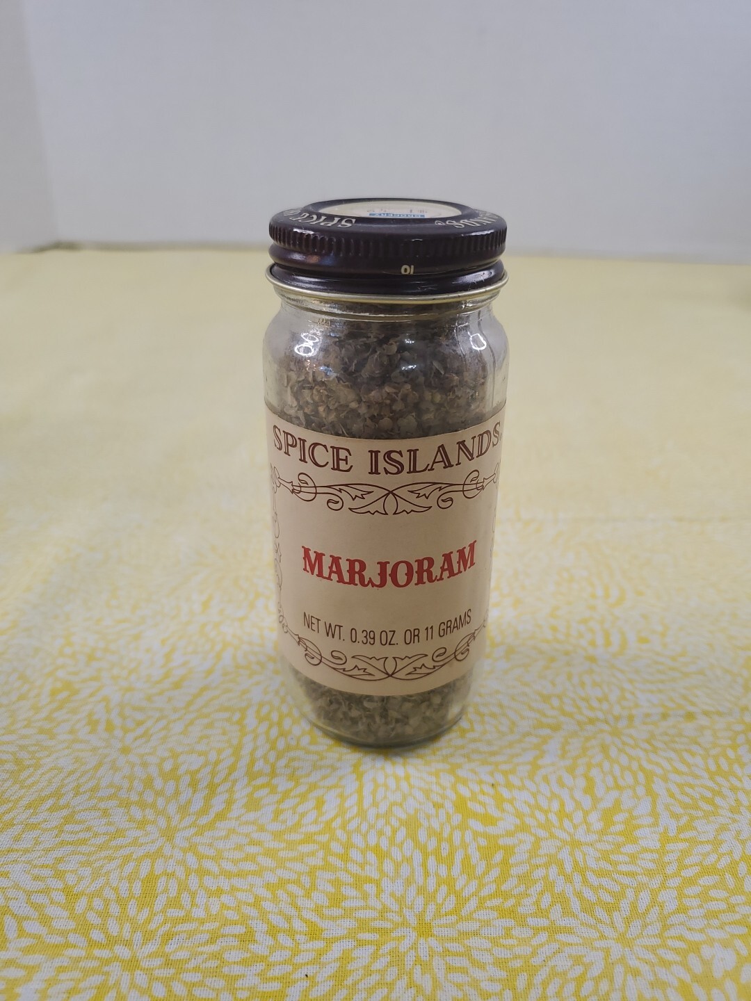1x GLASS Jar Spice Islands Marjoram Flavor Seasoning | .39oz | BROWN LID