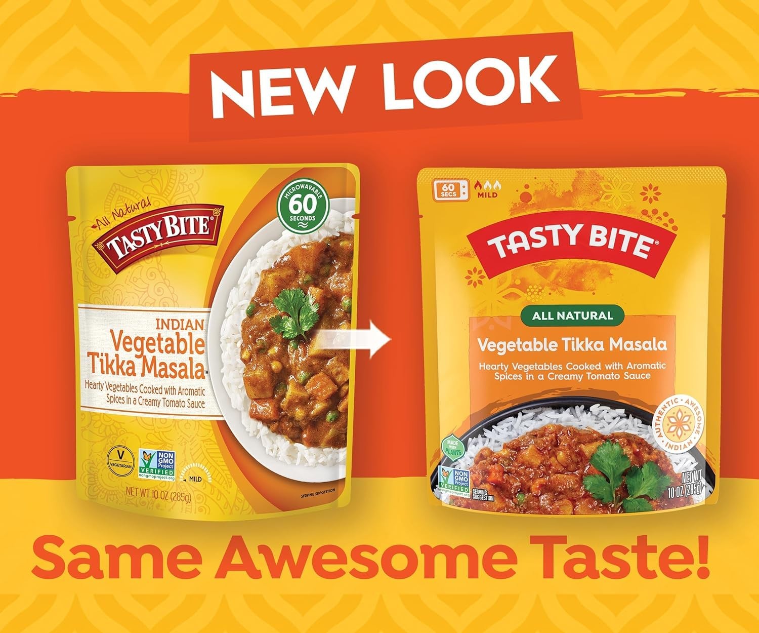Tasty Bite Vegetable Tikka Masala, 10 Ounce, Pack of 6, Ready to Eat, Microwa…