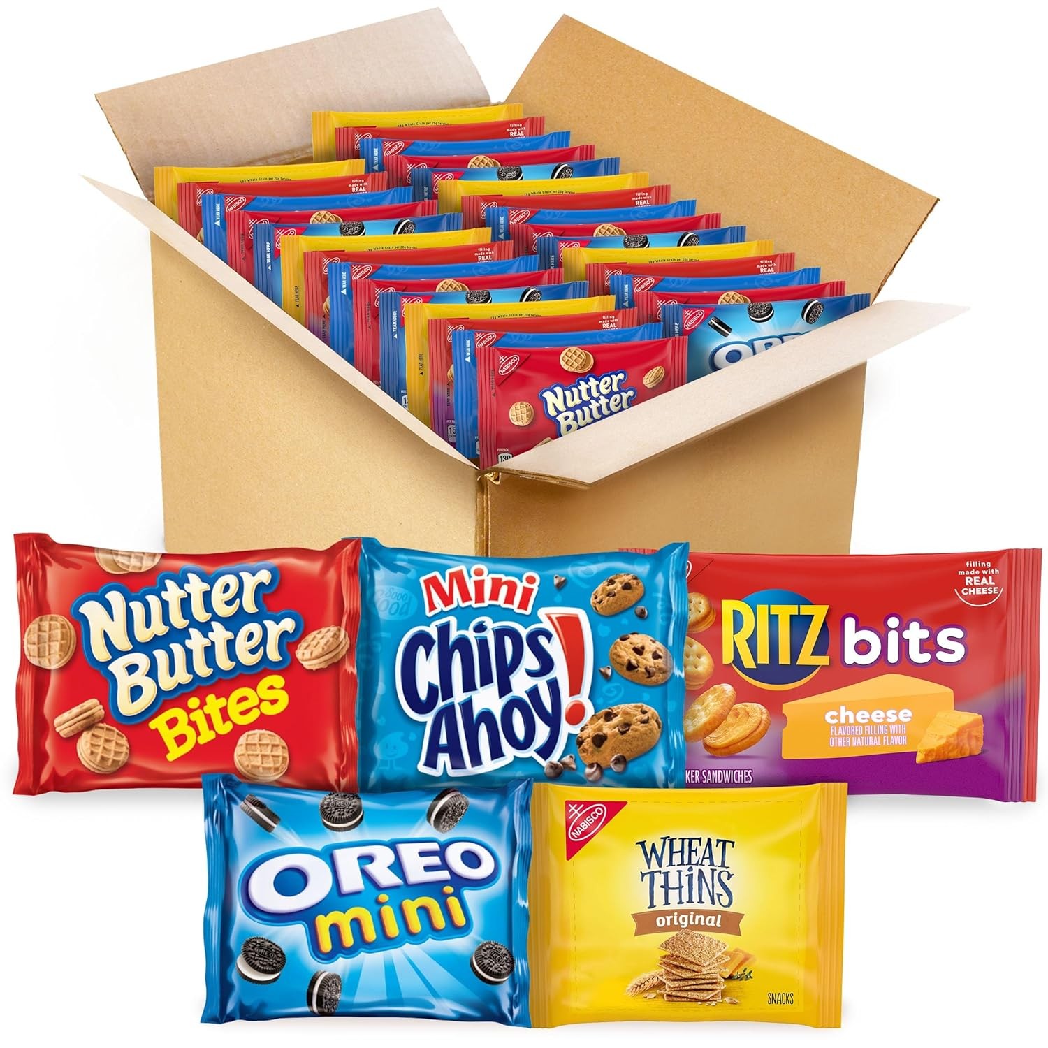 Nabisco Variety Pack 40 Snack Packs Oreo Mini Chips Ahoy Ritz Bits Nutter Butter