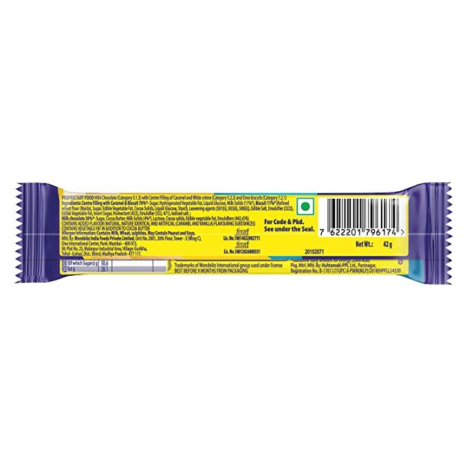 Oreo Chocolate Bar, Caramel, Cadbury 5 Star Oreo (24 unit) each 42g, Fast Ship