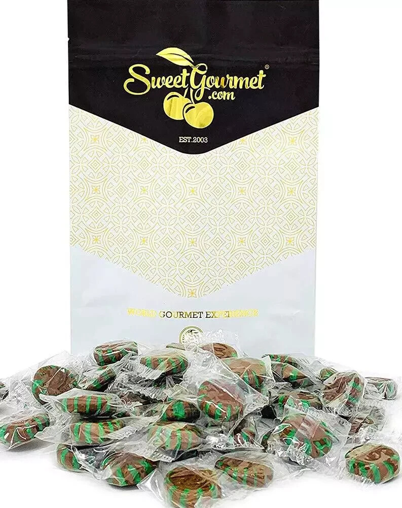 Chocolate Mint Starlight | Clear Wrap Bulk Hard Candy | 1 Pound
