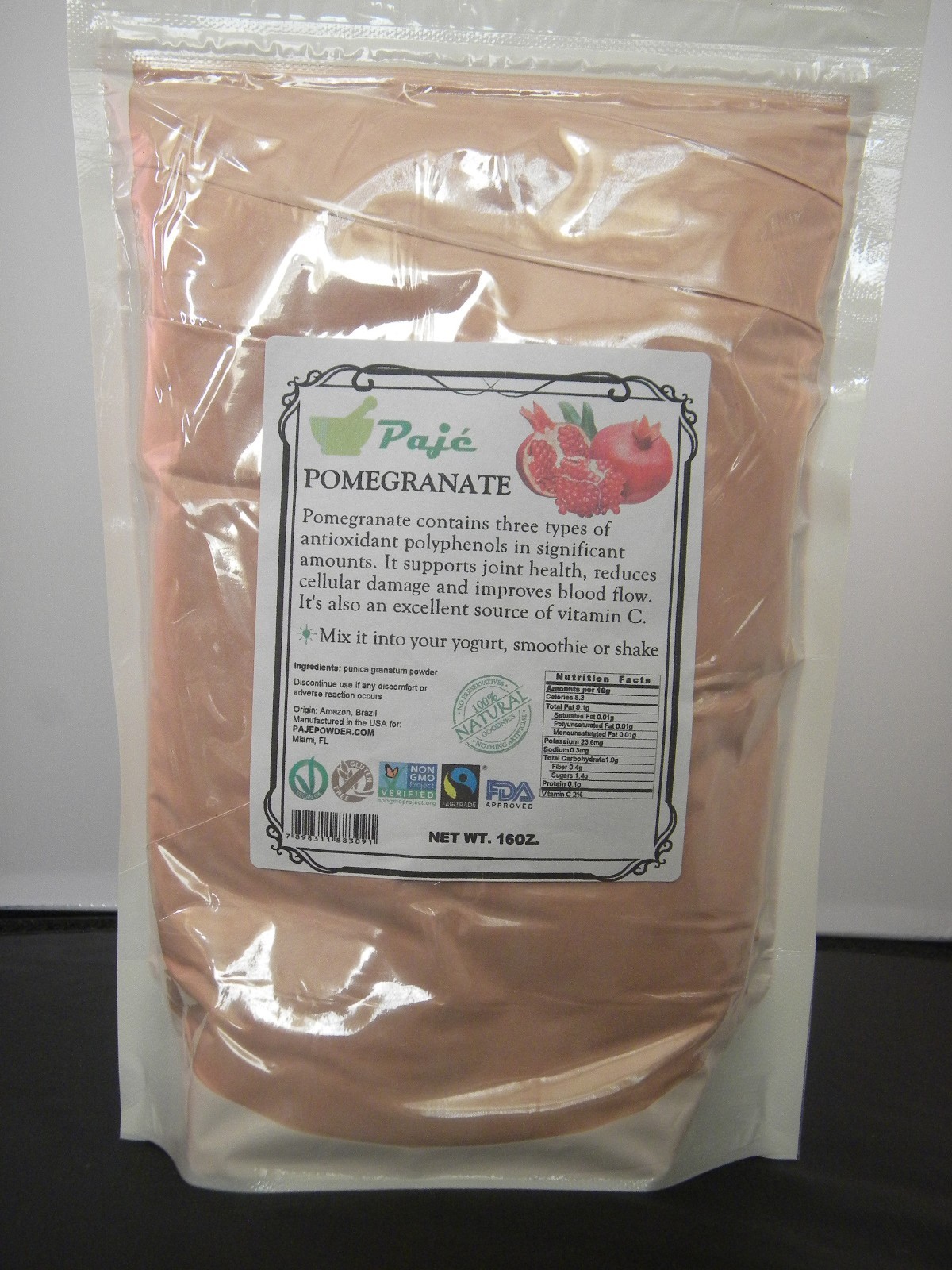 POMEGRANATE powder 8oz 16oz 1lb 32oz 2lb 3lb 10lb 55lb antiox caroten- PAJE
