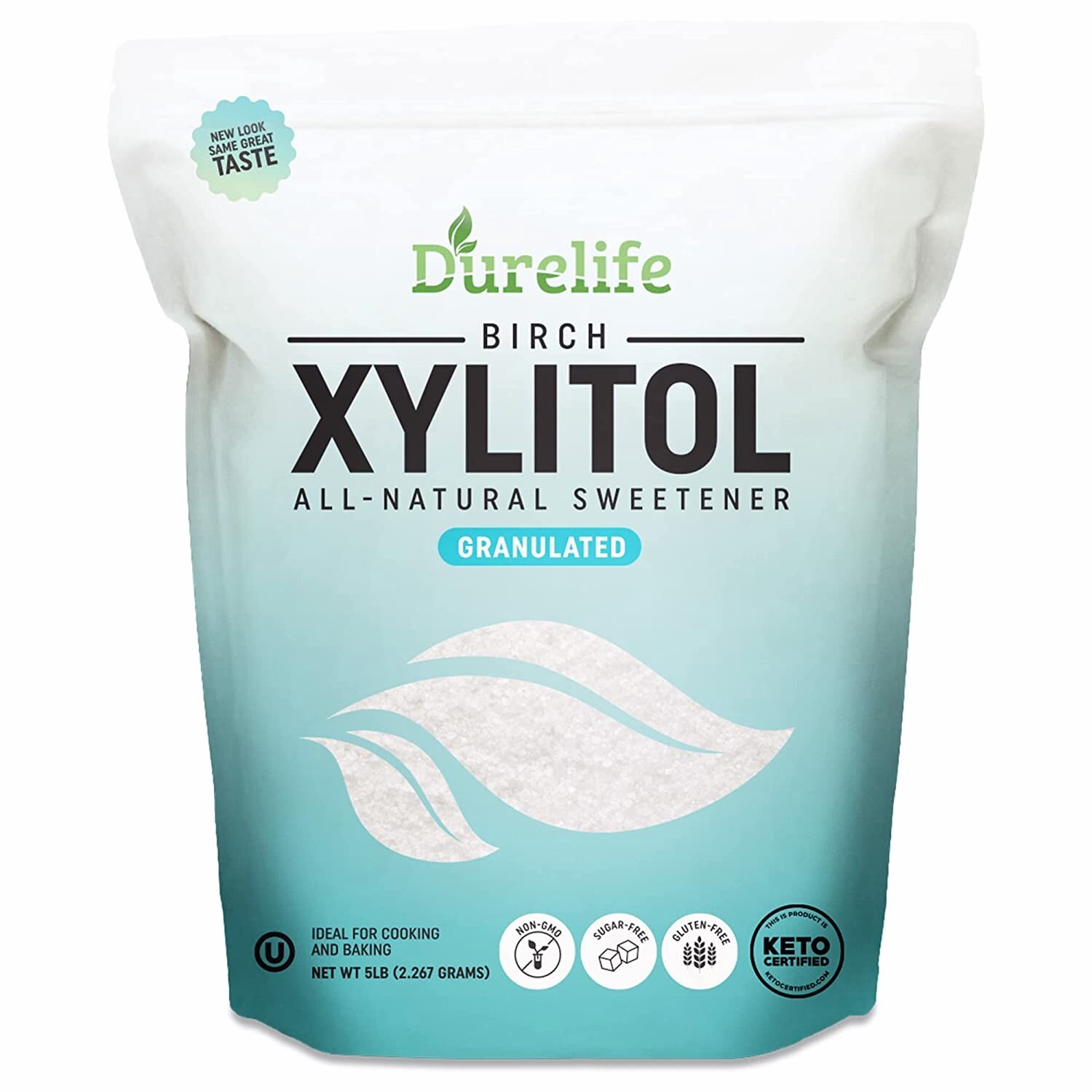 DureLife XYLITOL Sugar Substitute 5 LB Bulk (80 OZ) Made From 100% Pure Birch