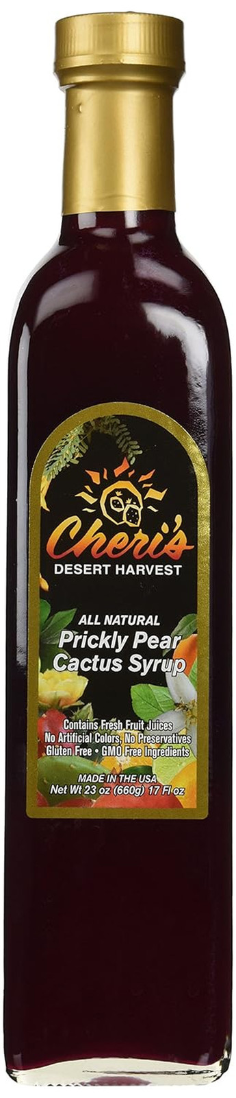 Prickly Pear Syrup – 23 Oz – Giant Size – Made from Natural Prickly Pear Juice –
