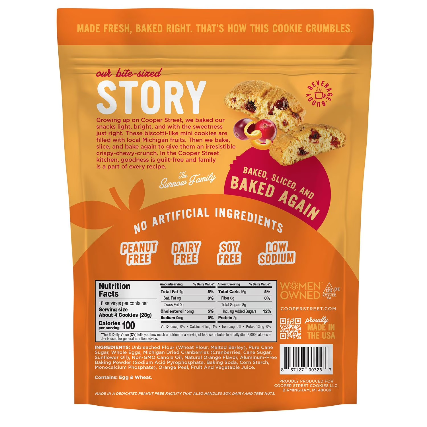 Cooper Street Orange Cranberry Cookies (18 oz.) Great Price
