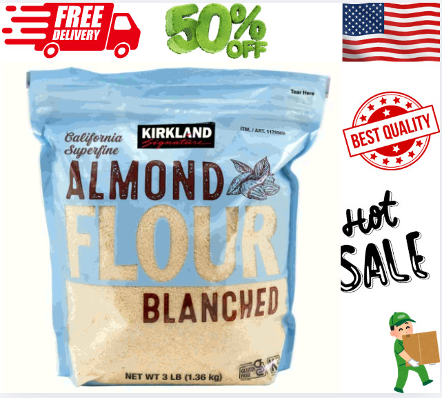 Kirkland Signature, Almond Flour, 3 lbs free shipping best quailty