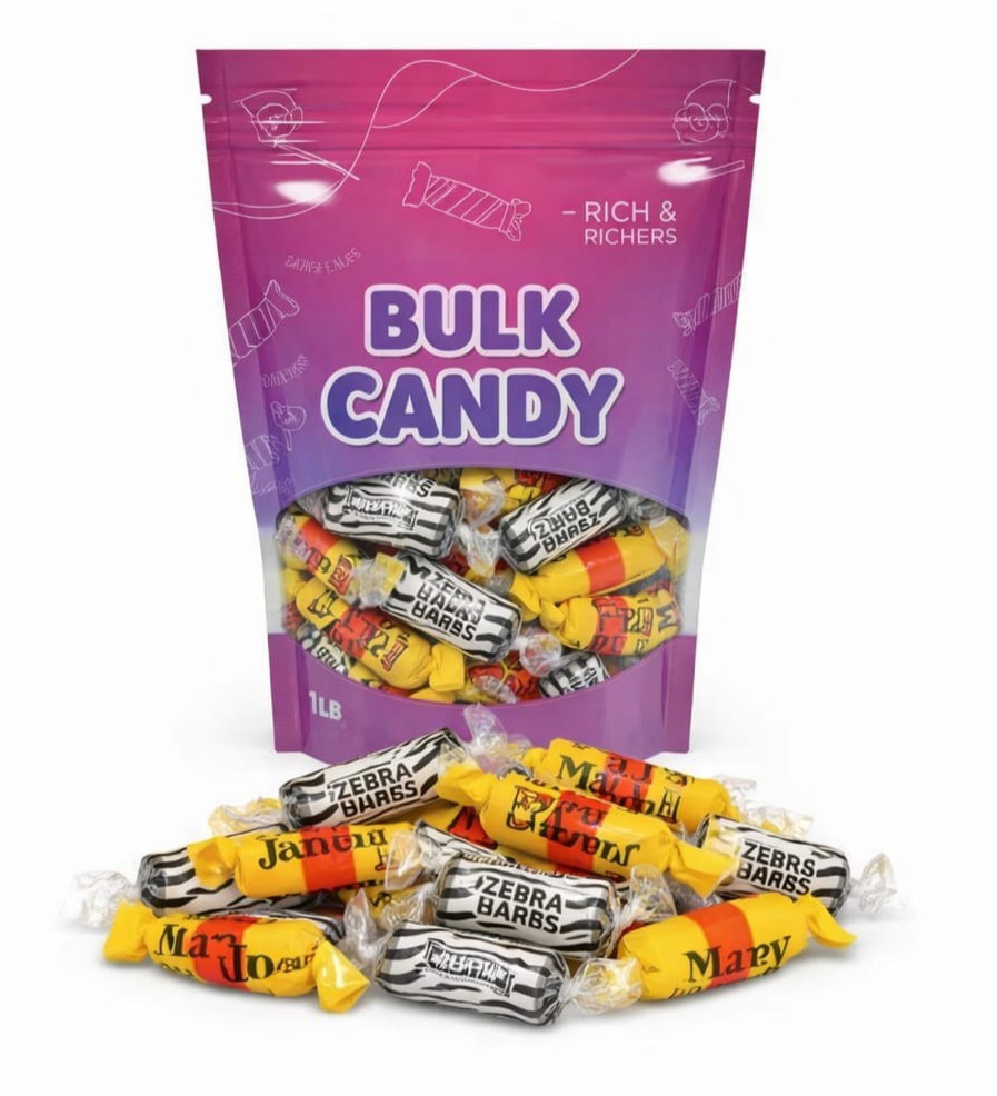 Mary Jane Peanut Butter & Zebra Peanut Butter Bars Bulk Candy Mix | 1LB ~ 2LB