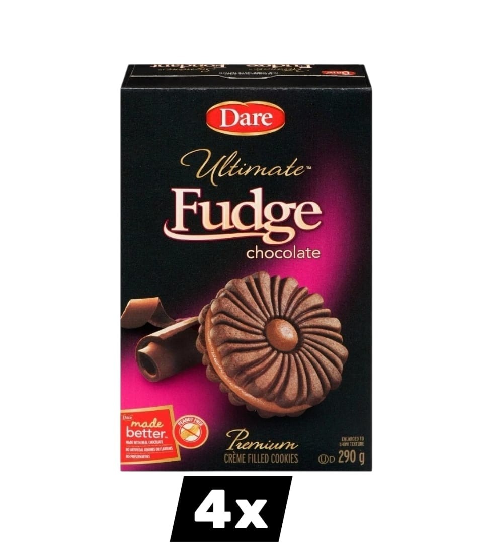 Dare Ultimate Cookies Fudge Chocolate Creme 290g (4 Pack) – FREE SHIPPING