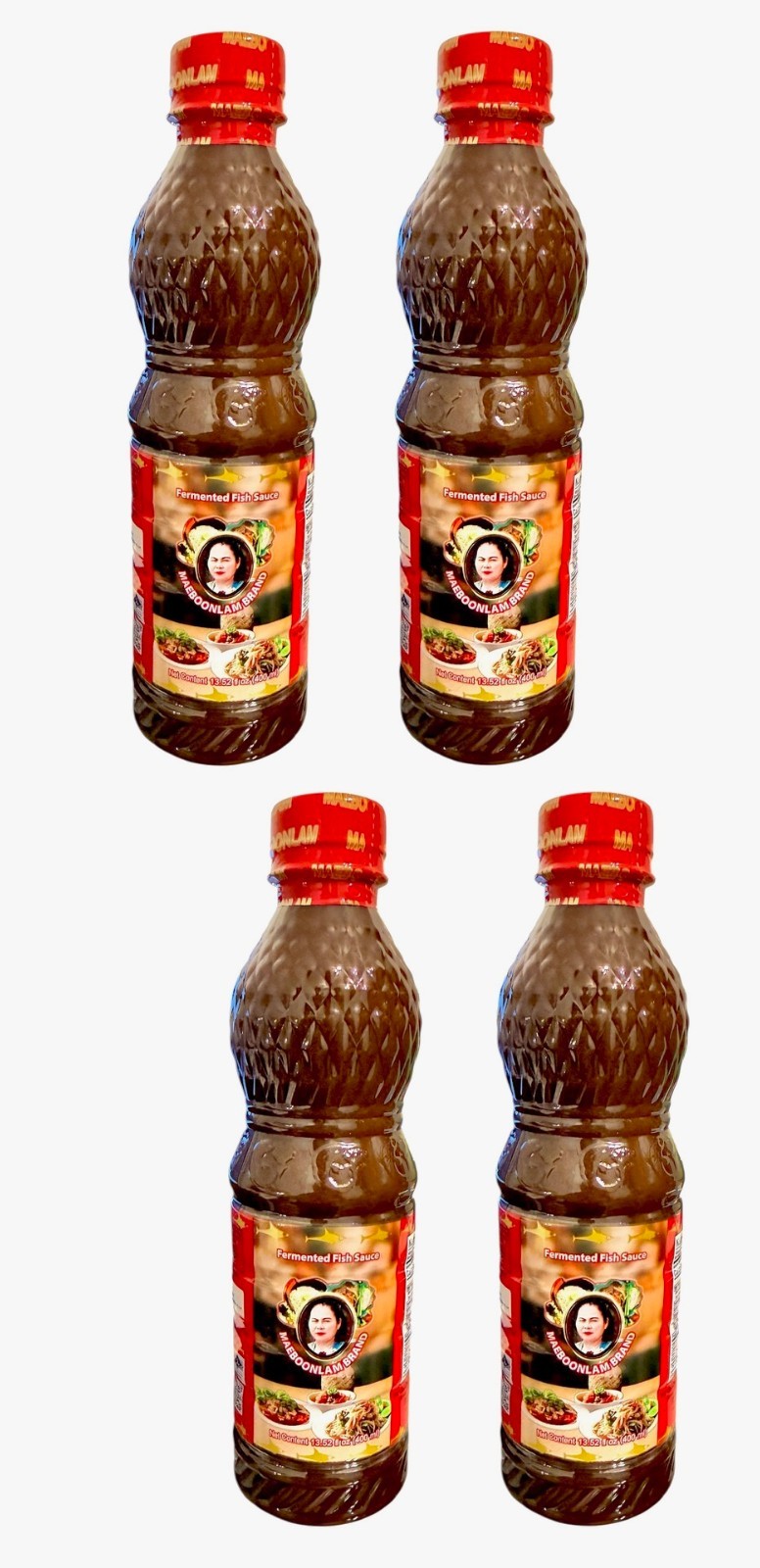 Mae Boonlam Traditional Thai Fermented Fish Sauce (Pla Ra) 13.52 fl oz 4 Pack