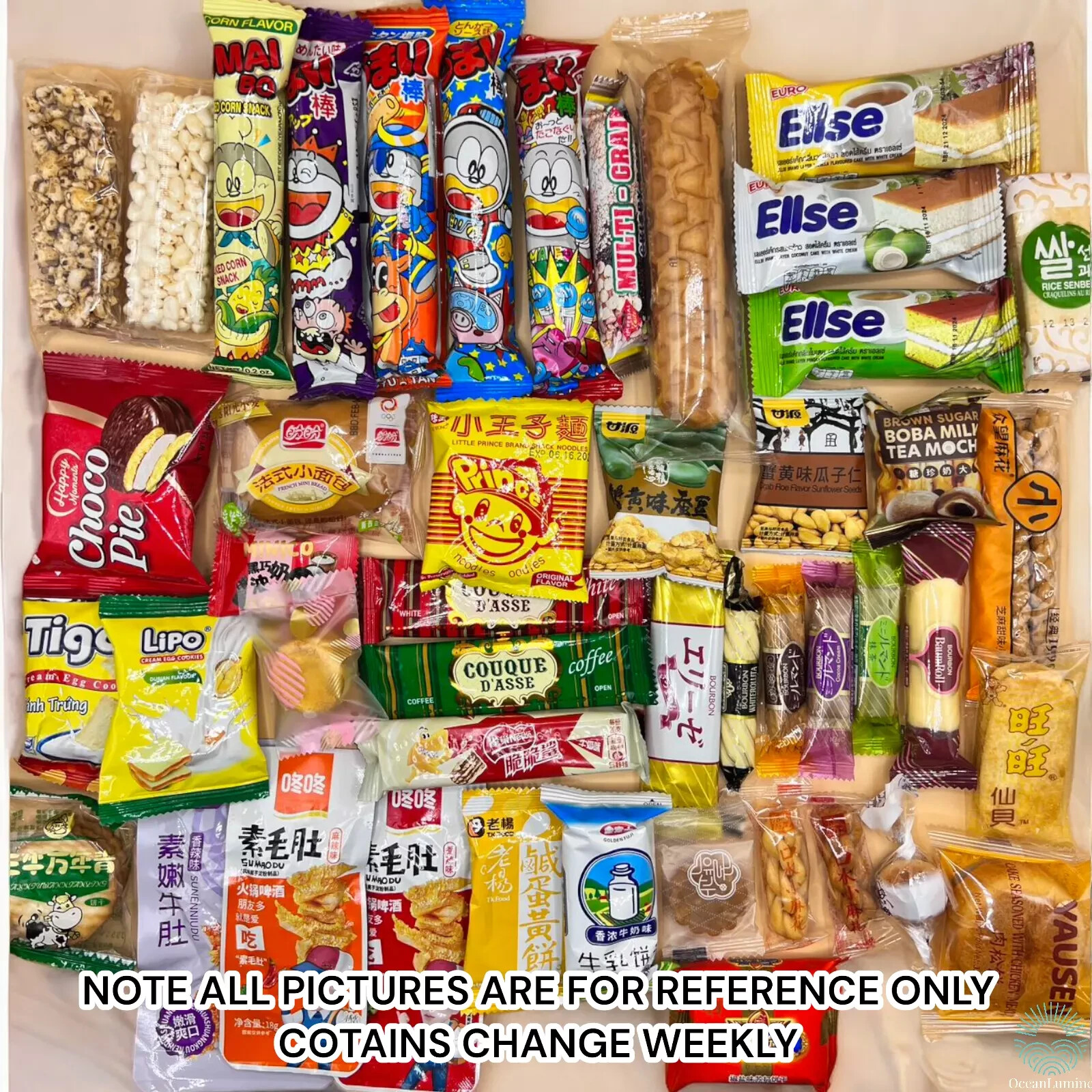 40 Pieces + 2 Full Size Snack Exotic Japanese Korean Asian Snack Box