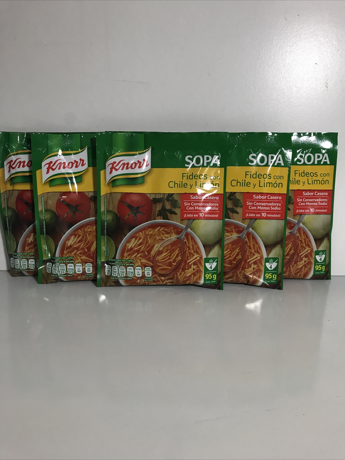6-Pk Knorr Sopa Fideos C/Chile Y Limón 🇲🇽Noodles Soup W/Chili&Lemon 95g/3.3oz