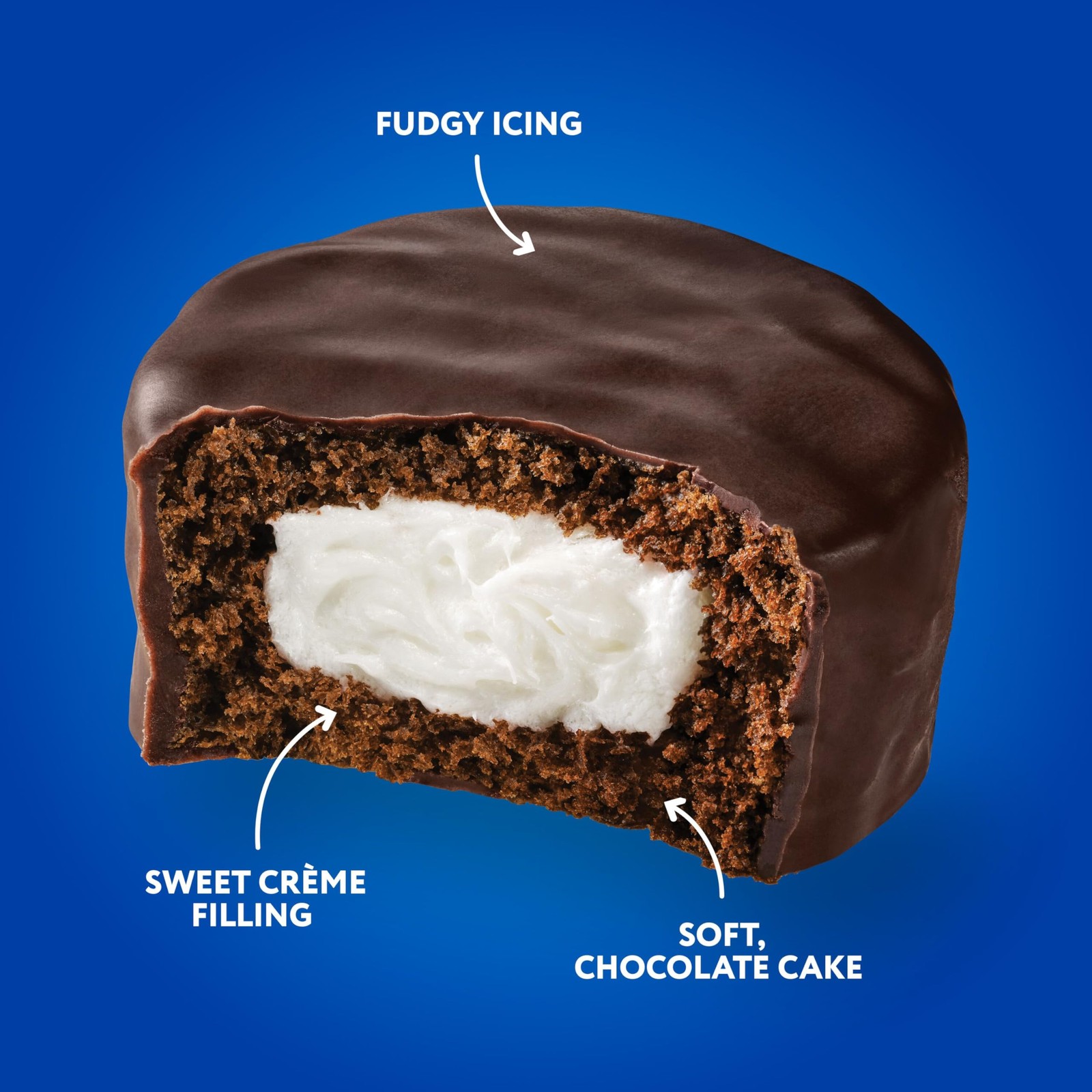 Ding Dongs Snack Cakes, Chocolate Flavor, 12.7 oz. Box, 10 Count