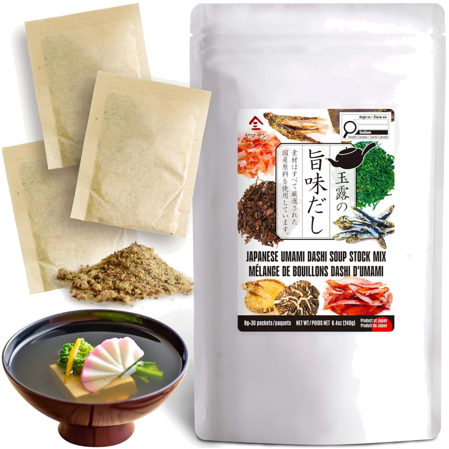 Traditional Japanese Dashi Seasoning, 30 Packs