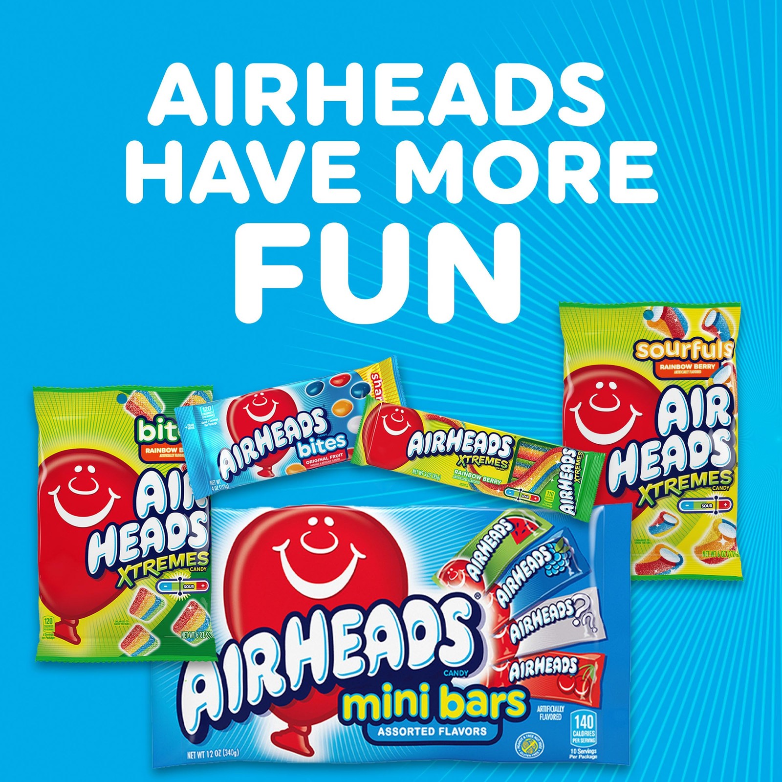 Airheads Mini SOURS Candy Bars, Sour Watermelon Punch, 12 Ounce (Pack of 1)