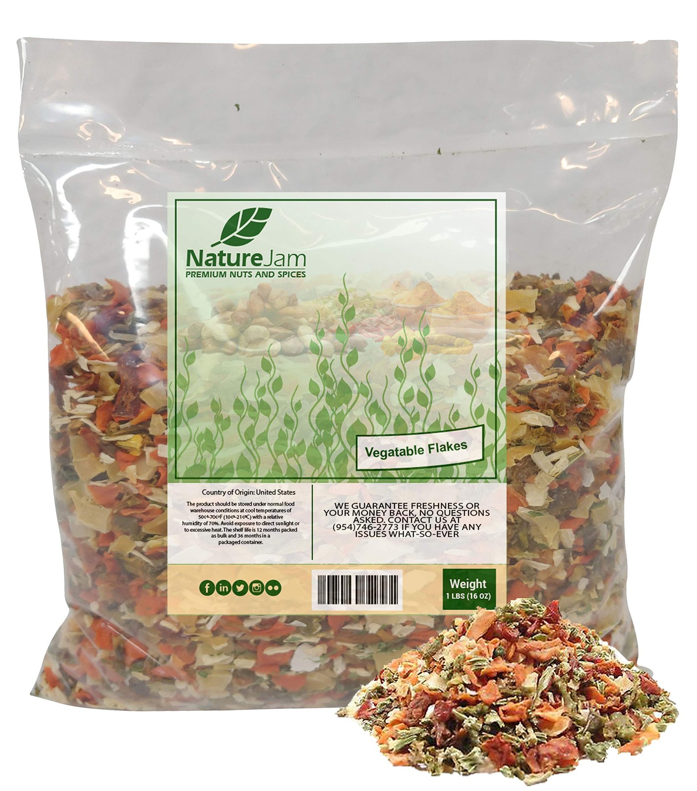 1 POUND-Vegetable Soup Blend Dried Dehydrated Vegetable Flakes-To Make Ramen…