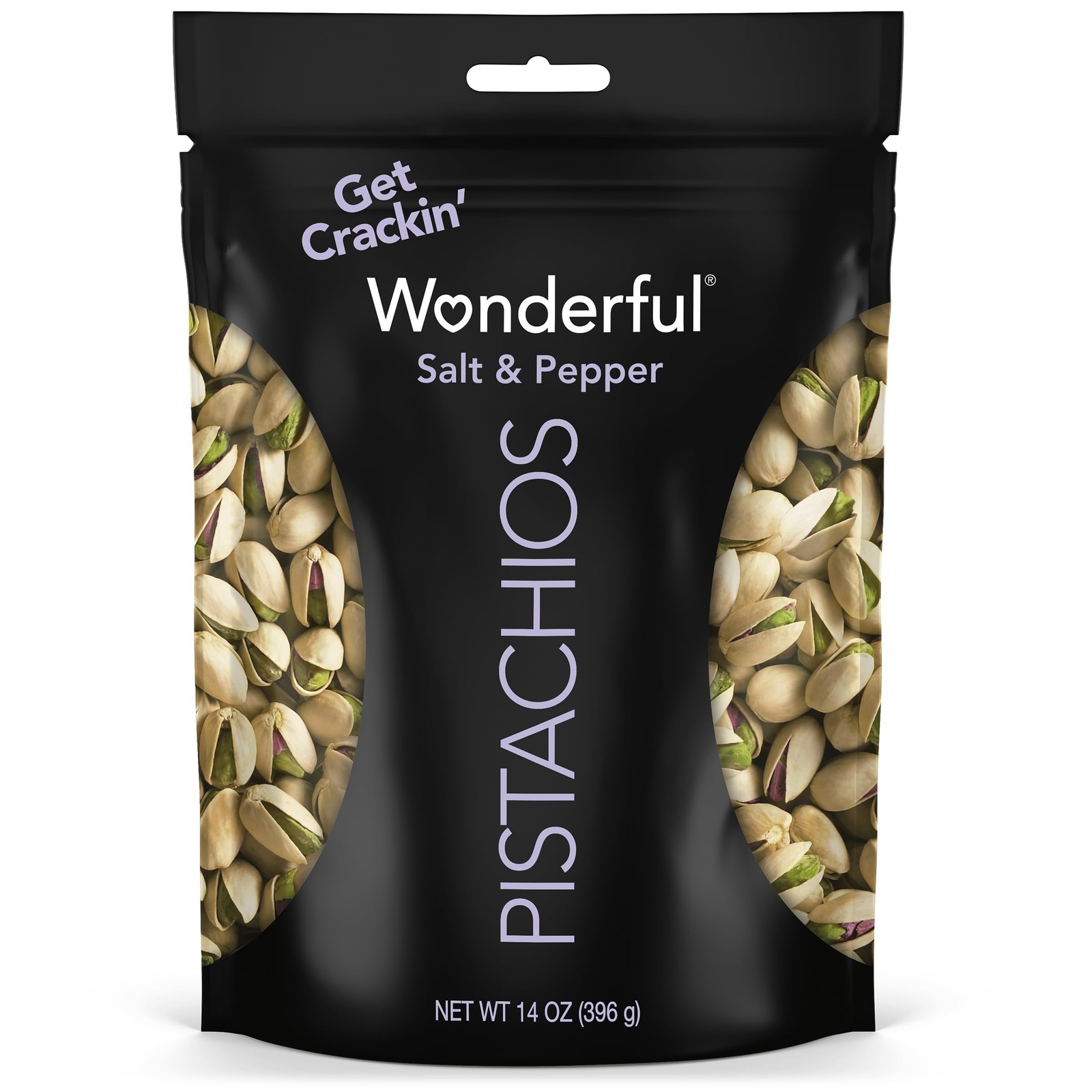 Wonderful Pistachios In Shell, Salt & Pepper Flavored 14 Ounce (Pack of 1)
