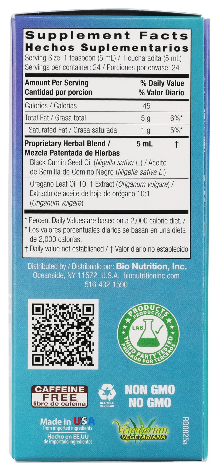 Black Seed Oil Of Oregano 4Oz Dietary Supplement By Bio Nutrition 1 Pack