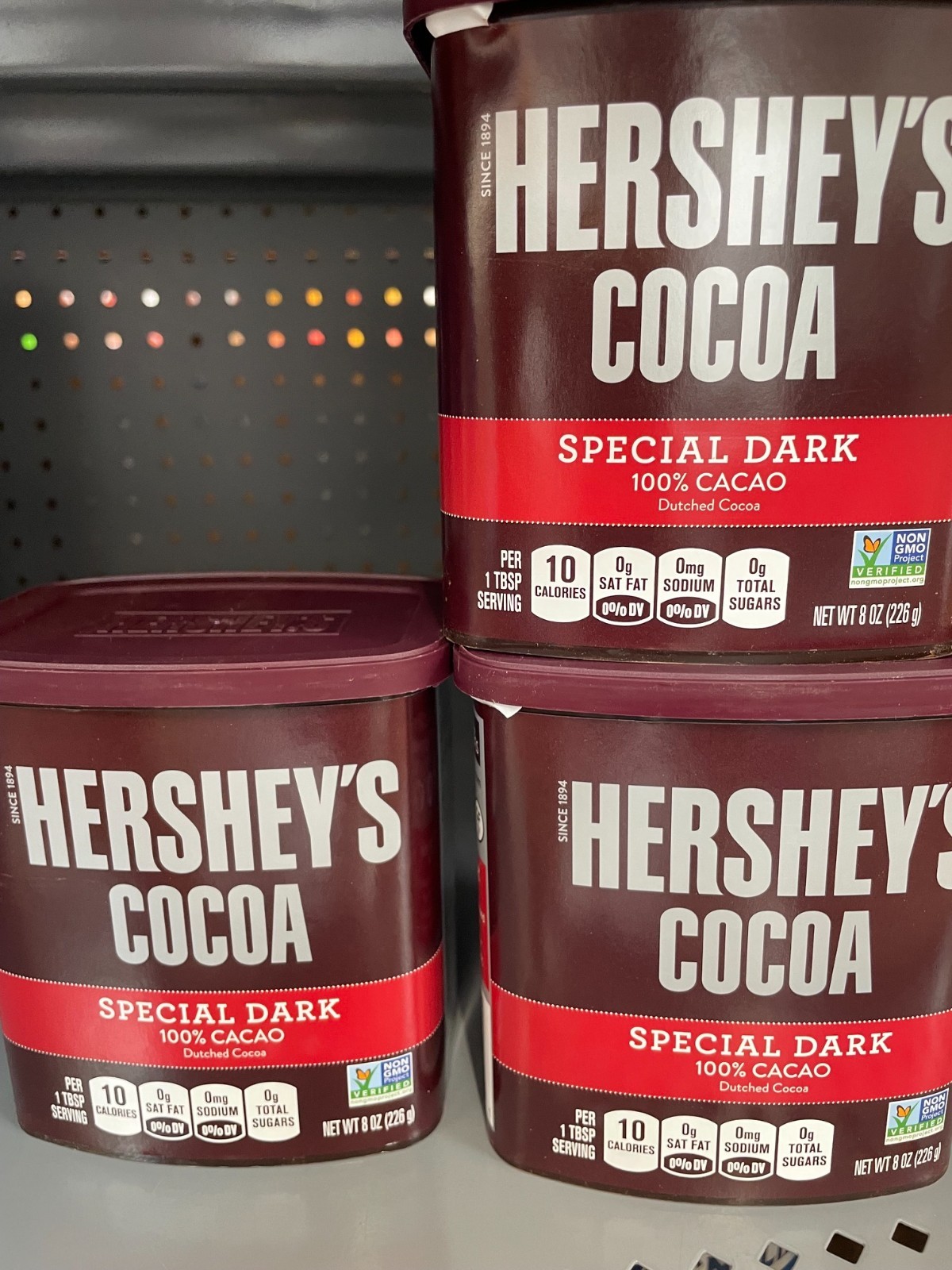 3 Pack Hershey’s Special Dark Dutched Cocoa Powder 8 oz 100% Cacao Gluten Free