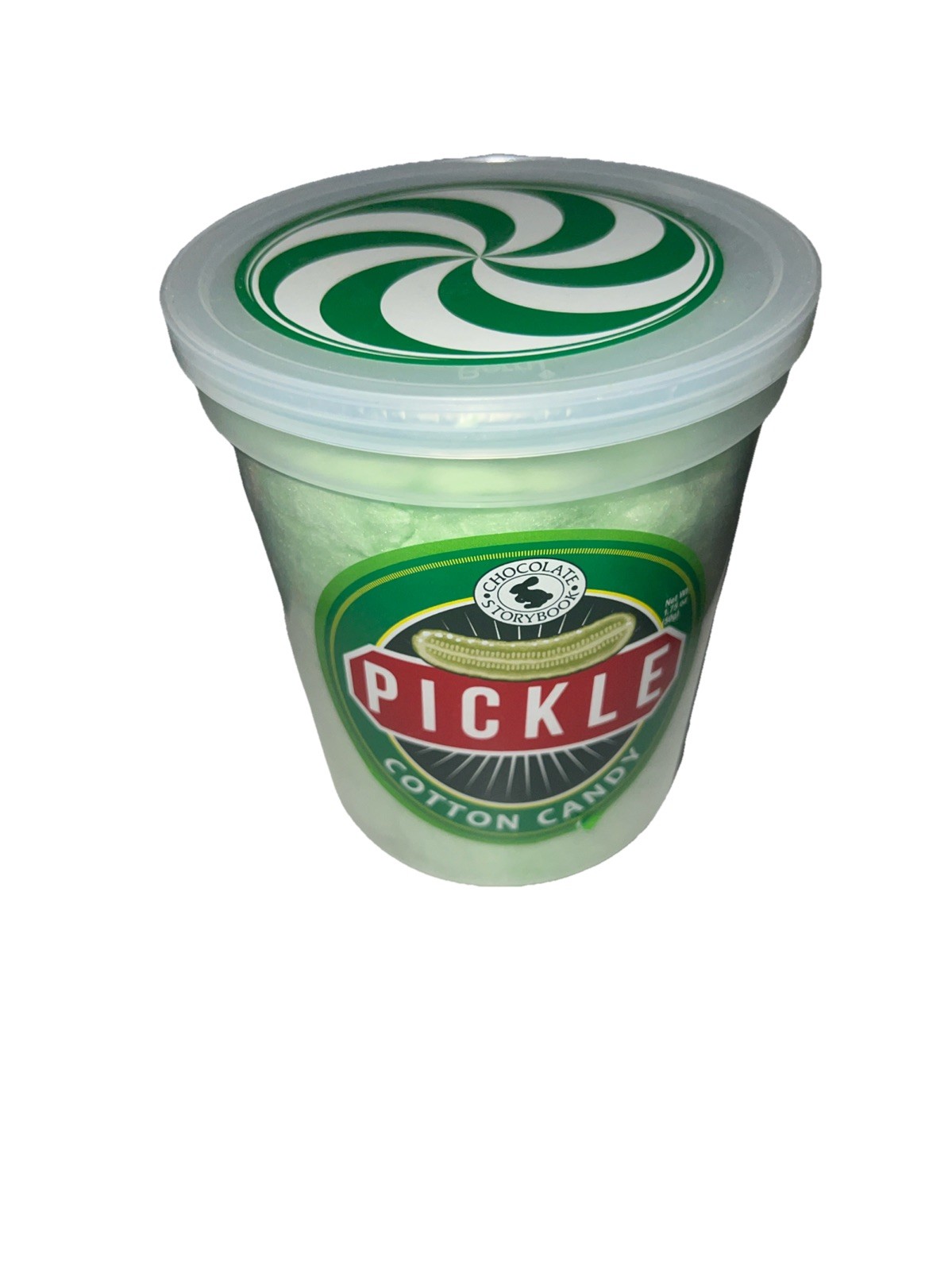 Original Pickle Cotton Candy Tub 200 Calories All Natural Ingredients 5.5 Tall