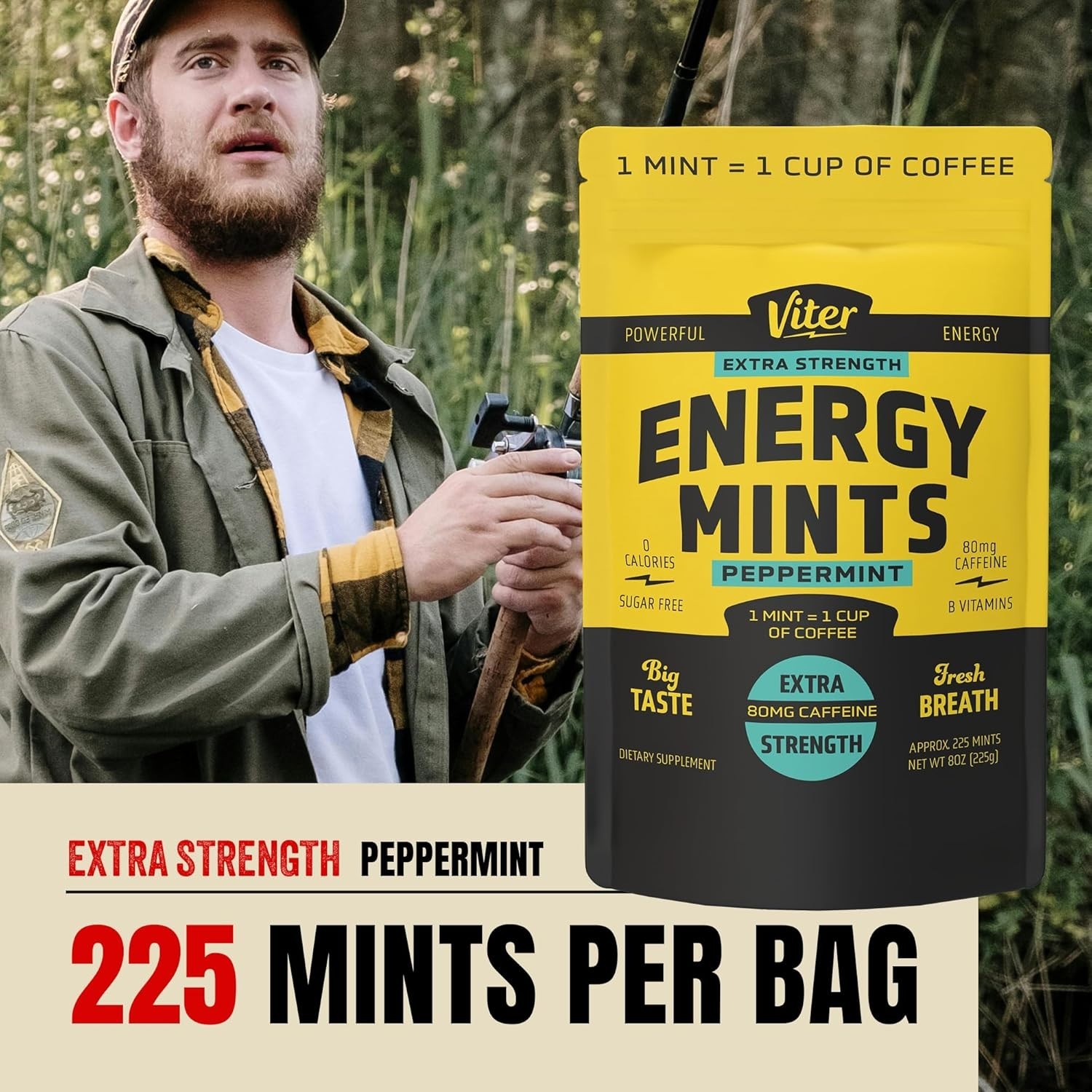 Extra Strength Energy Mints, Peppermint Flavor
