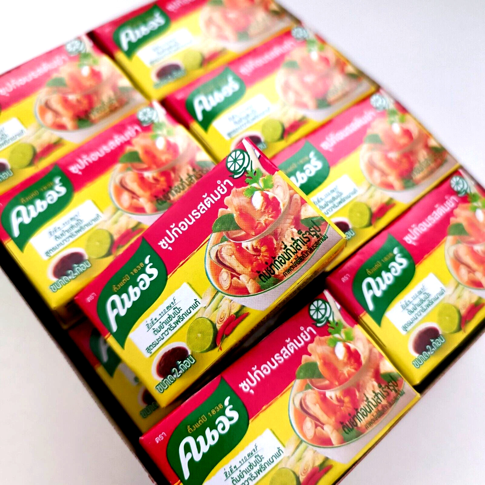 Soup Cube Tom Yum Kung original Thai food Knorr seasoning mix spicy bouillo box