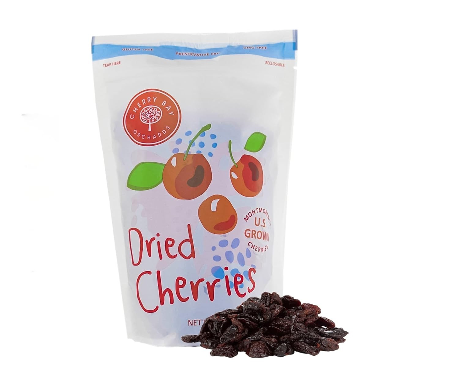 16oz Resealable Dried Montmorency Tart Cherries – Non-GMO & High in Antioxidants