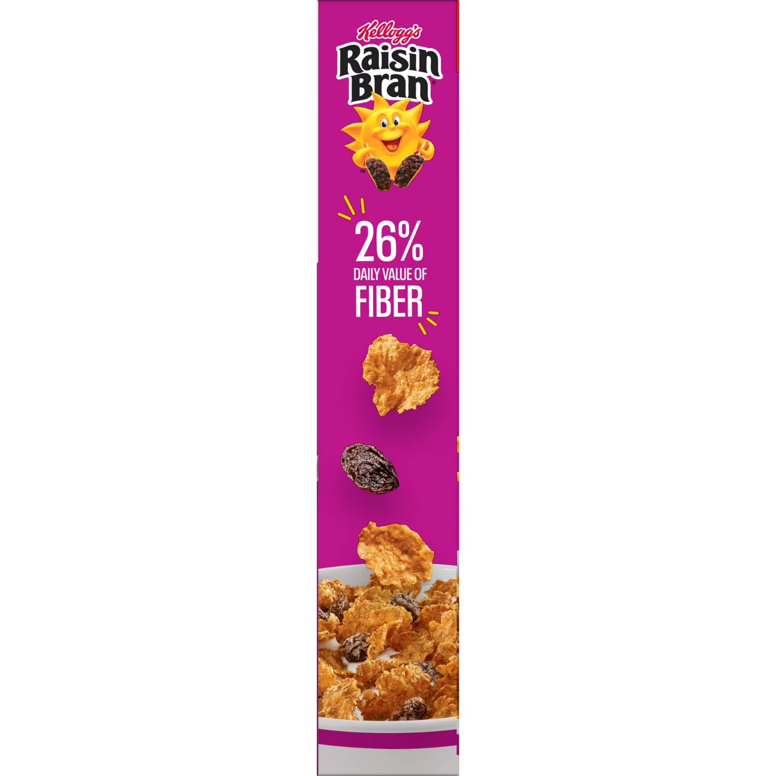 Kellogg’s Raisin Bran Breakfast Cereal, High Fiber, 28g Whole Grain, Mega Size