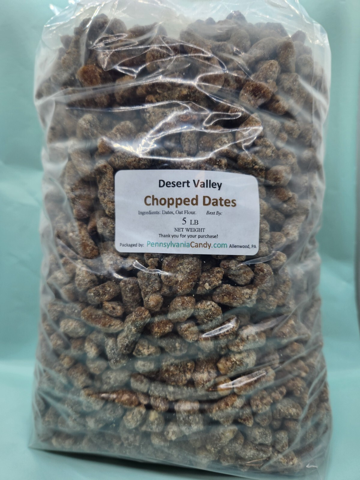 Desert Valley 5 lb CHOPPED DATES w Oat Flour Diced – Baked Goods, Fruit Cake etc