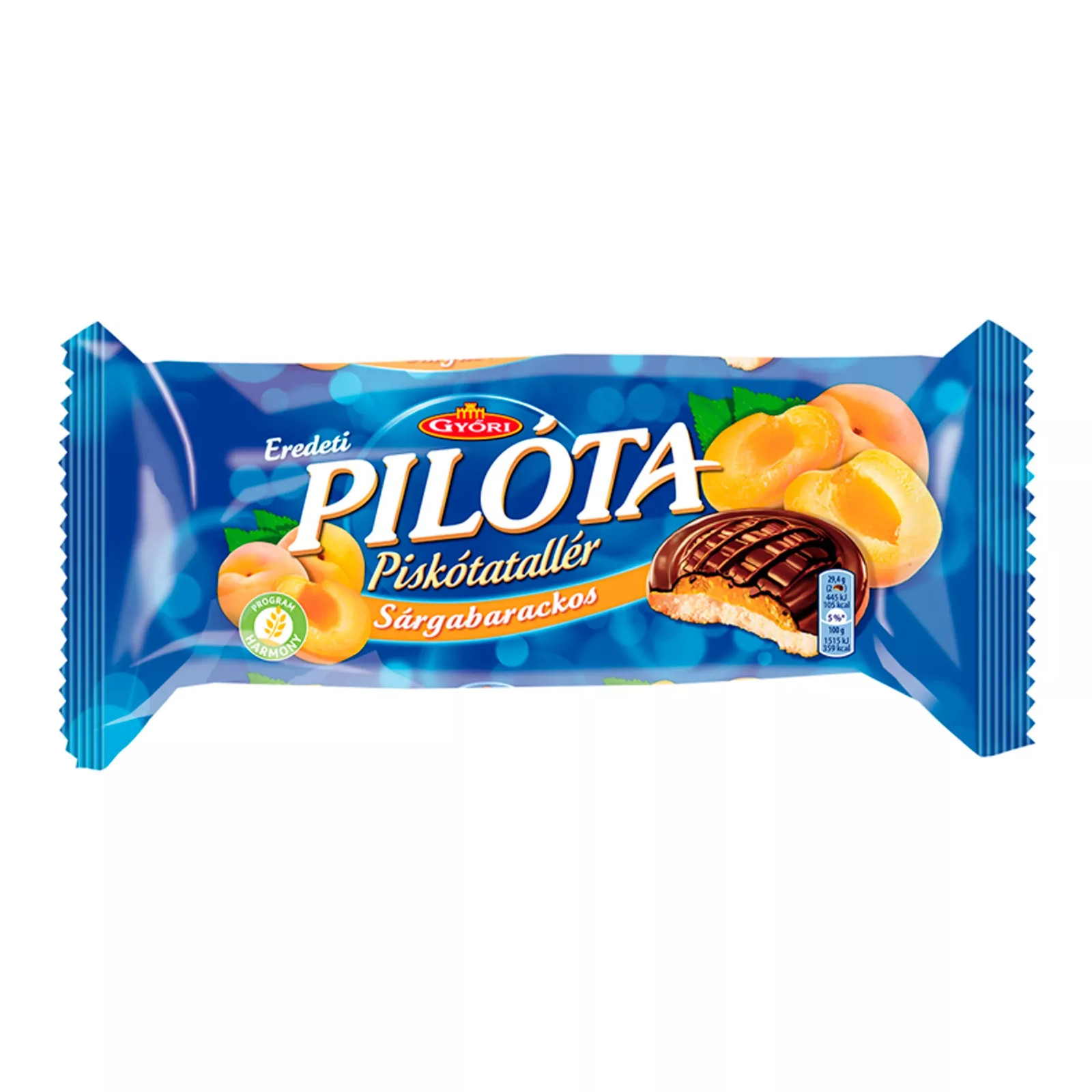 10x Hungarian Pilota Sponge Biscuit with Apricot Filling – Barackos Tallér 147g